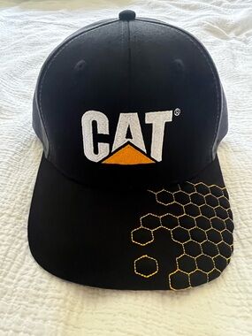 CAT Black and Yellow Logo Baseball Cap